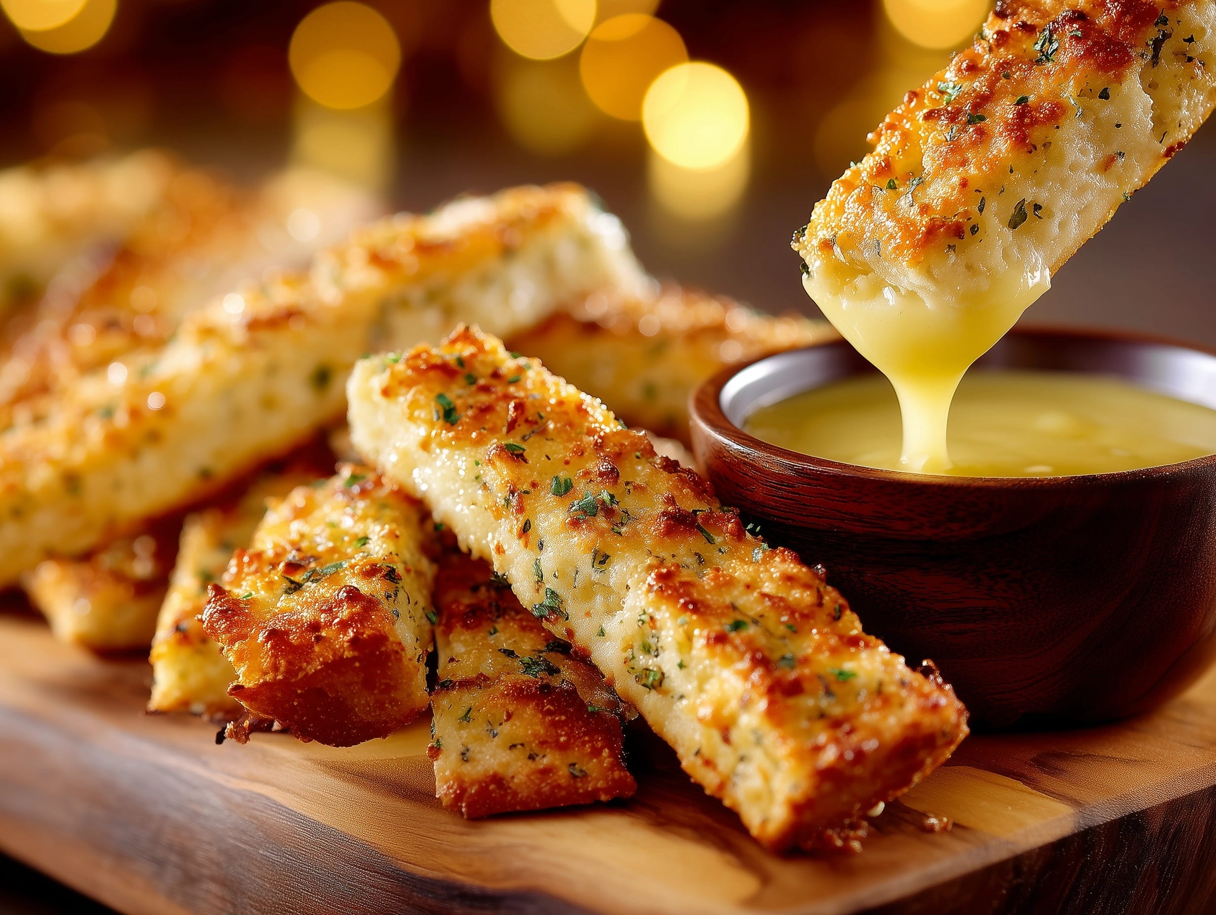 Sourdough Cheesy Breadsticks Recipe - Recipe Image