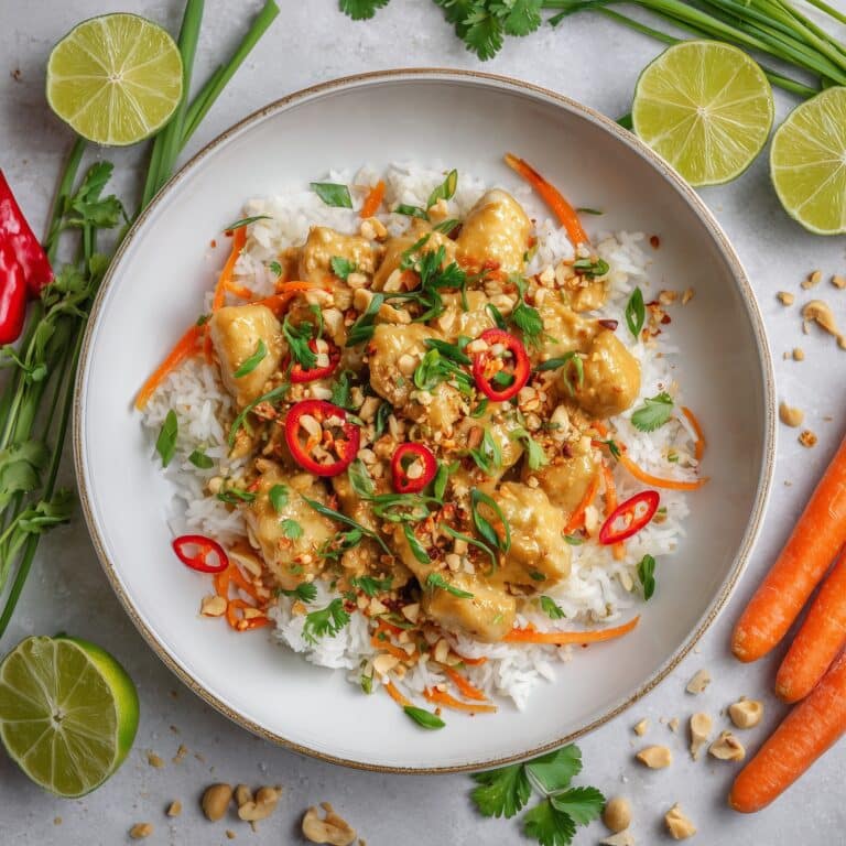 Creamy Slow Cooker Peanut Chicken Recipe