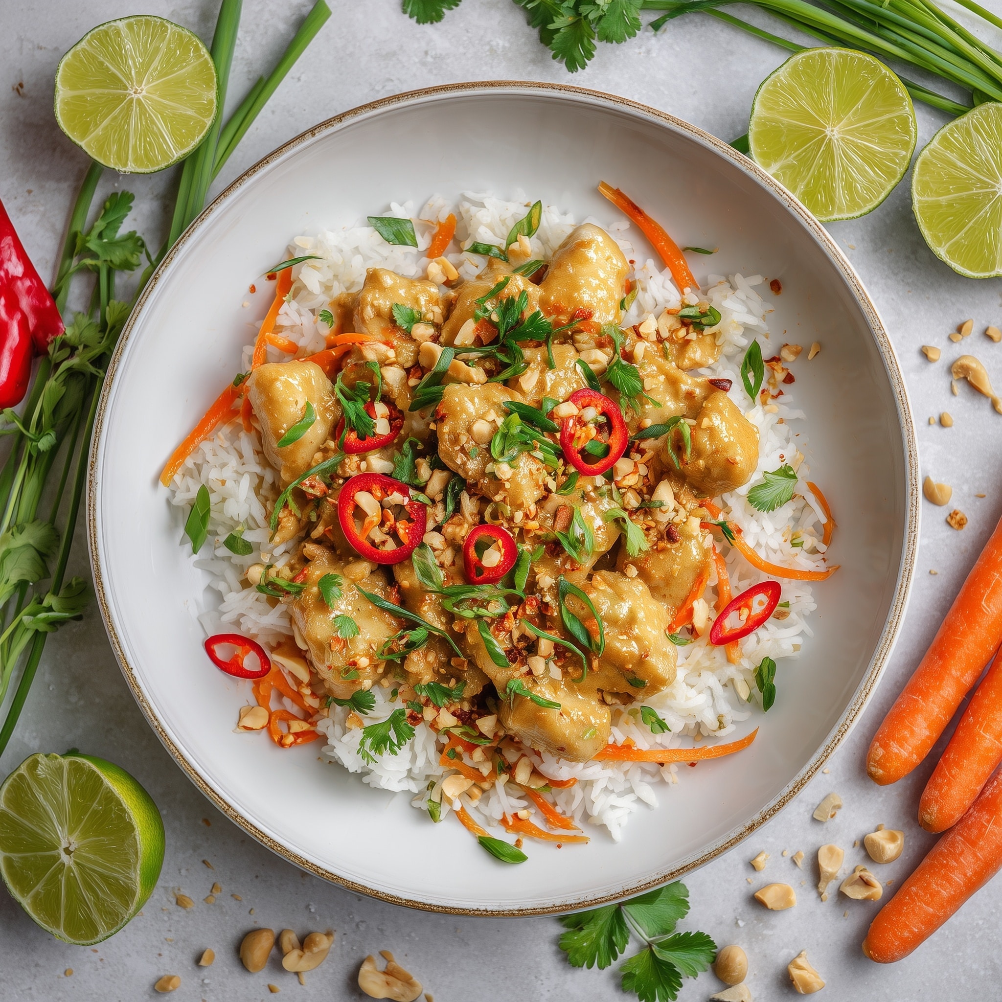 Creamy Slow Cooker Peanut Chicken Recipe - Recipe Image