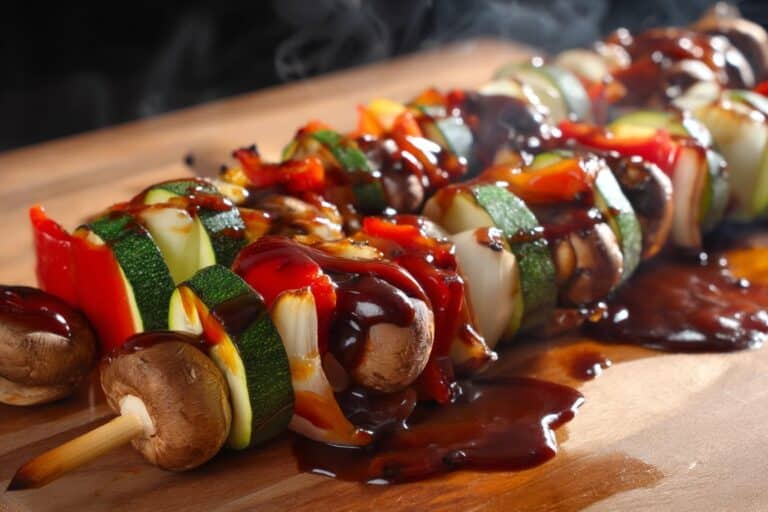 Marinated Grilled Mushroom Skewers Recipe