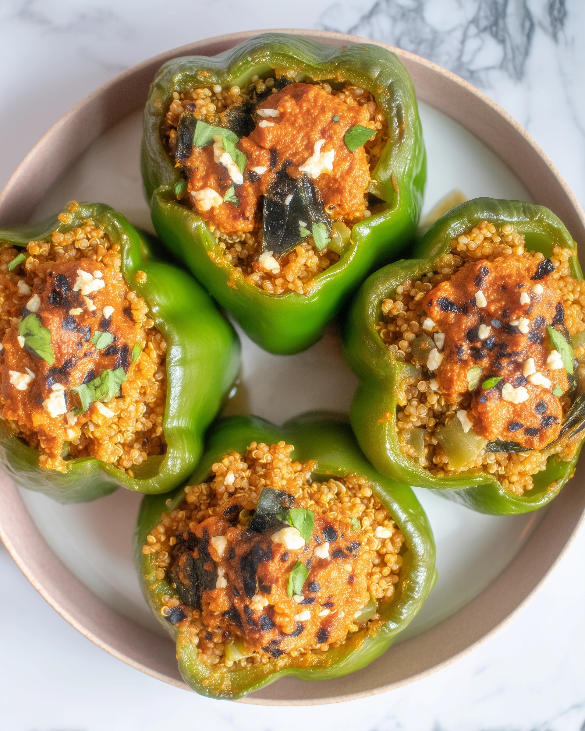 Creamy Ricotta-Stuffed Bell Peppers Recipe - Recipe Image