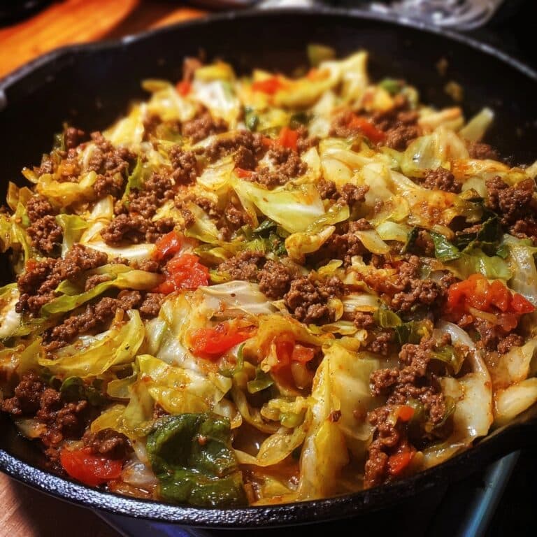 Hearty Ground Beef and Cabbage Skillet Recipe