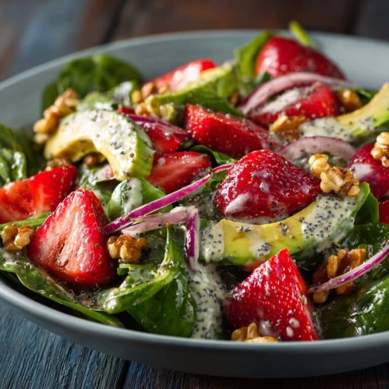 Spinach Berry Salad with Poppy Seed Dressing Recipe