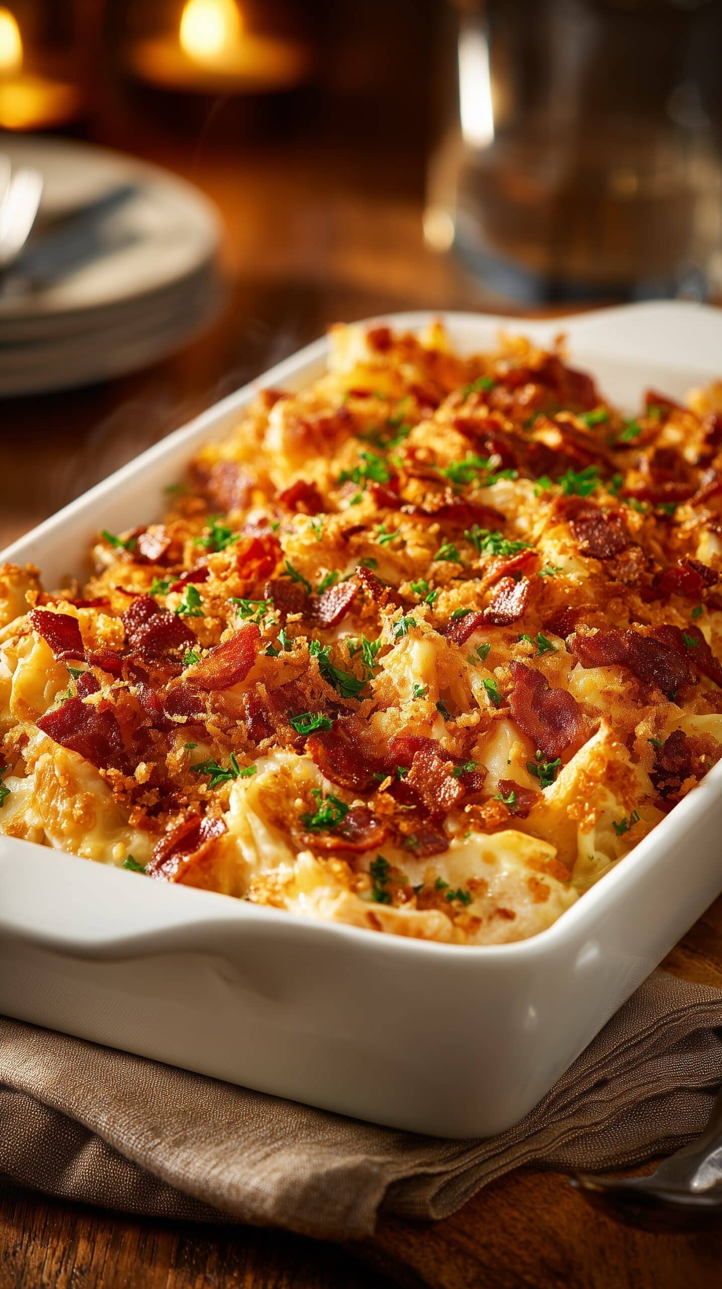 Creamy Buffalo Chicken Cauliflower Casserole Recipe - Recipe Image