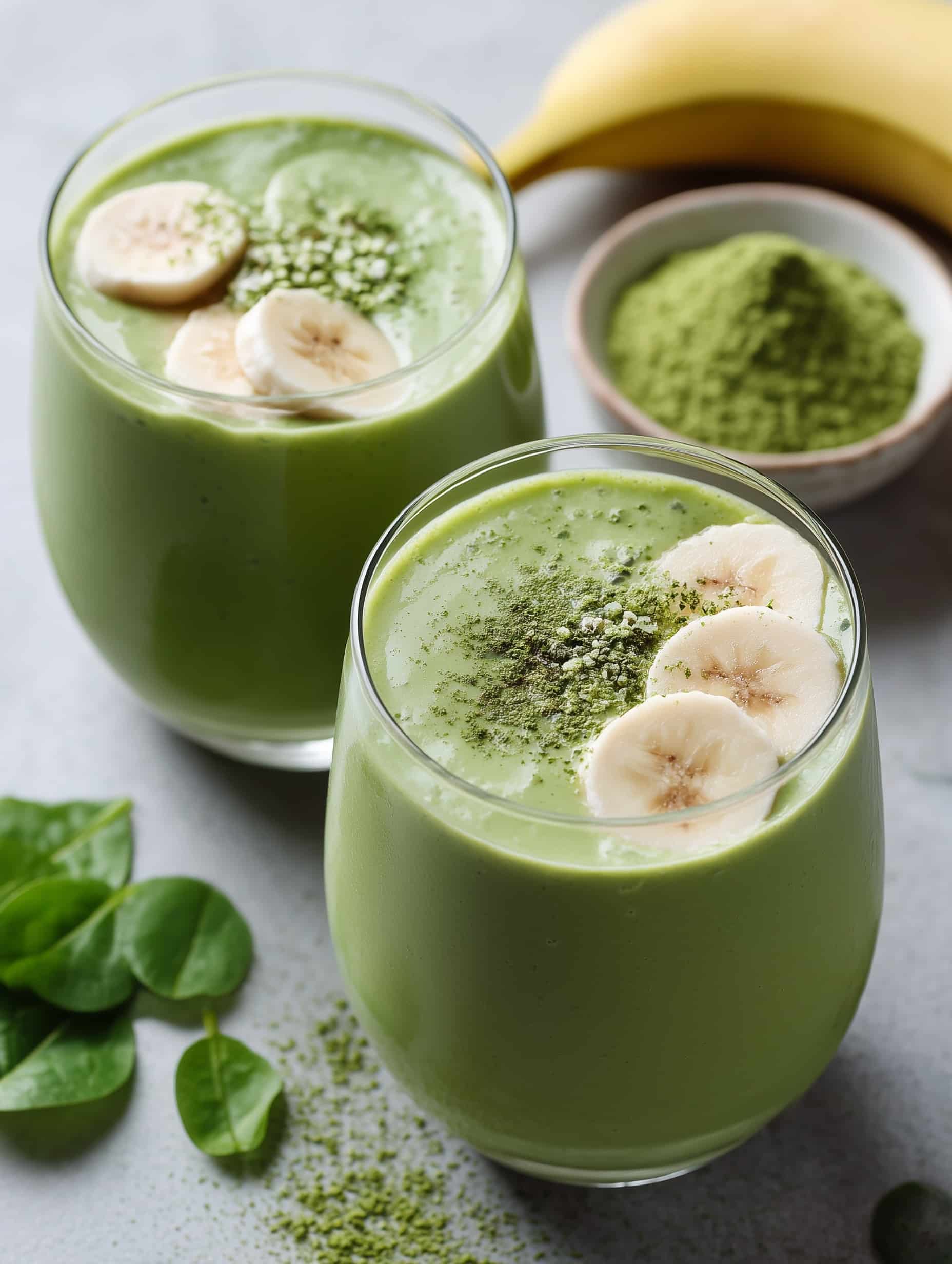 Creamy Banana Matcha Smoothie Recipe - Recipe Image