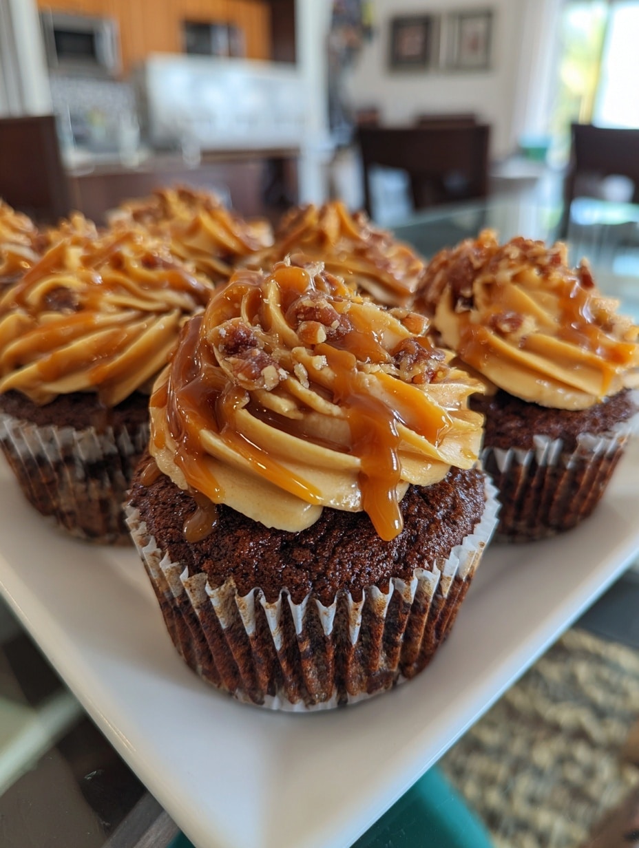 Chocolate Pumpkin Cupcakes Recipe - Recipe Image