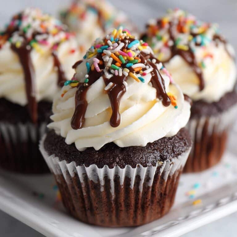 Delicious Banana Split Cupcakes Recipe