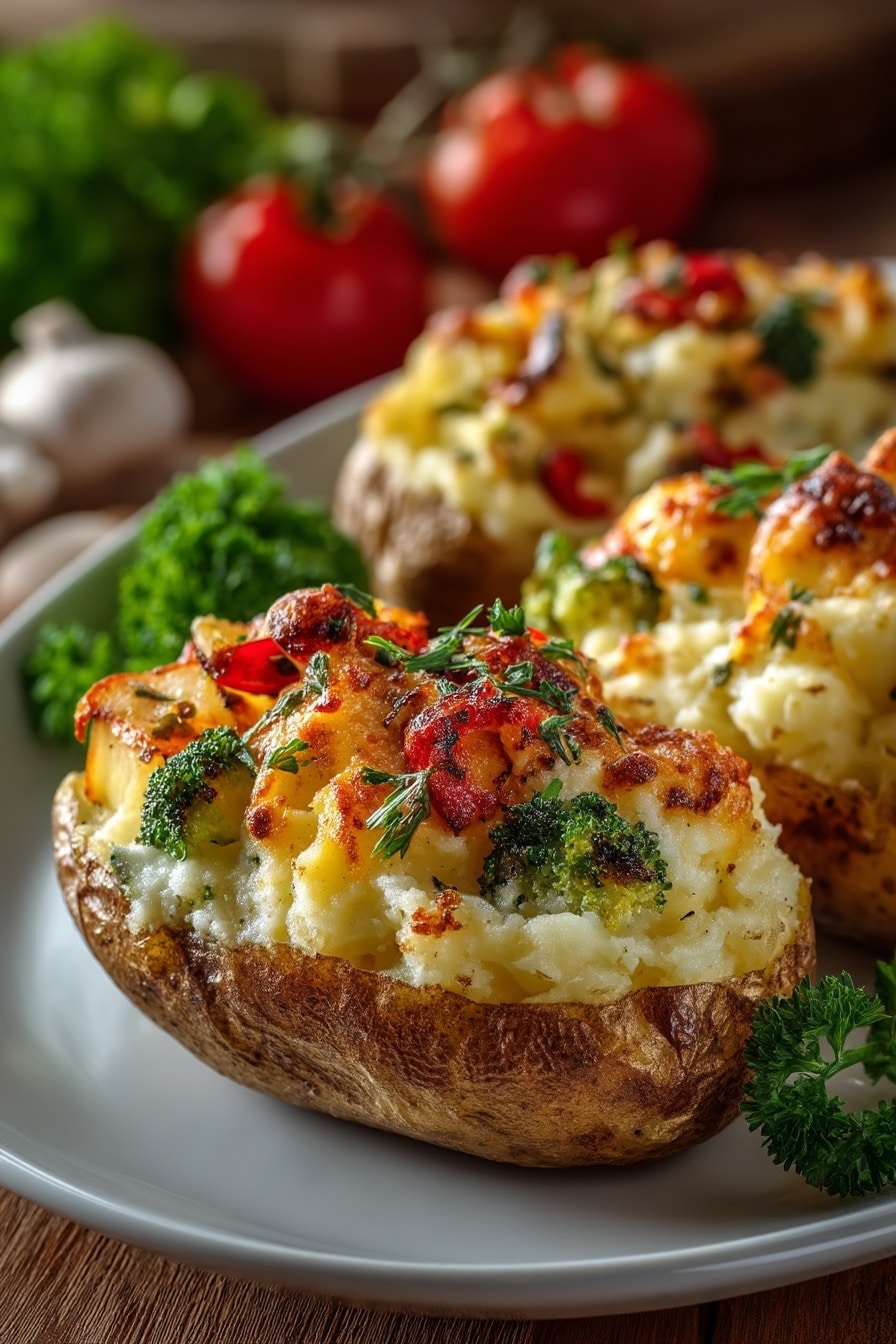 Air Fryer Twice Baked Potatoes Recipe - Recipe Image