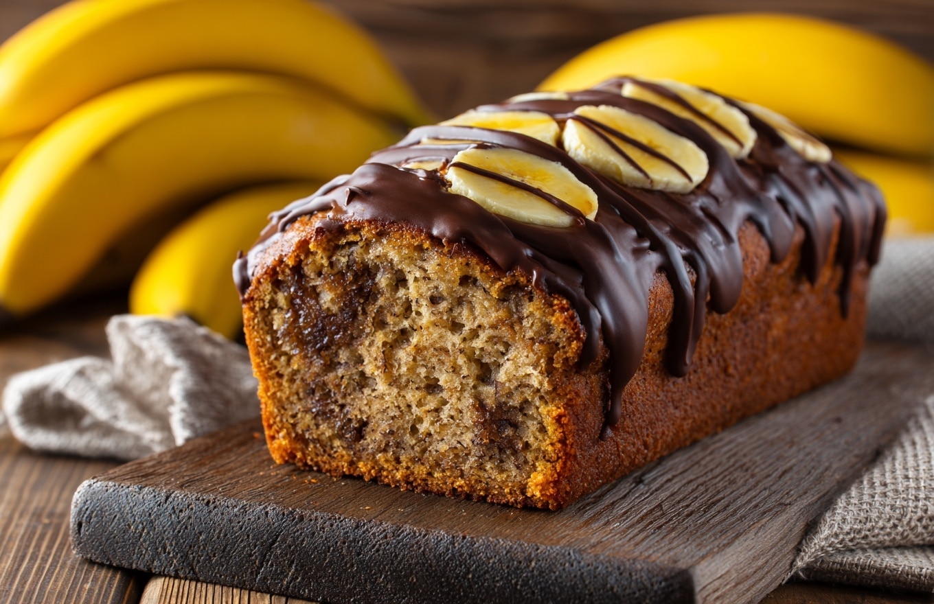 Chocolate Peanut Butter Banana Bread Recipe - Recipe Image