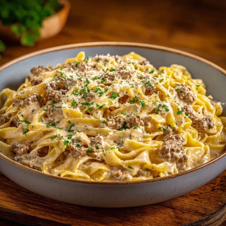 Creamy Beef Stroganoff with Mushrooms and Pasta Recipe