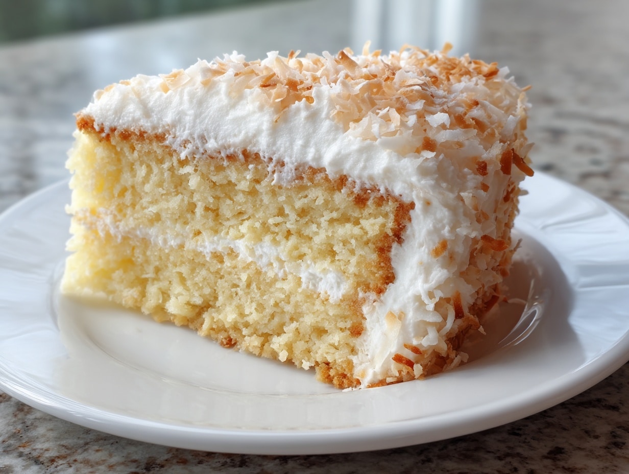 Coconut Custard Cake Recipe - Recipe Image