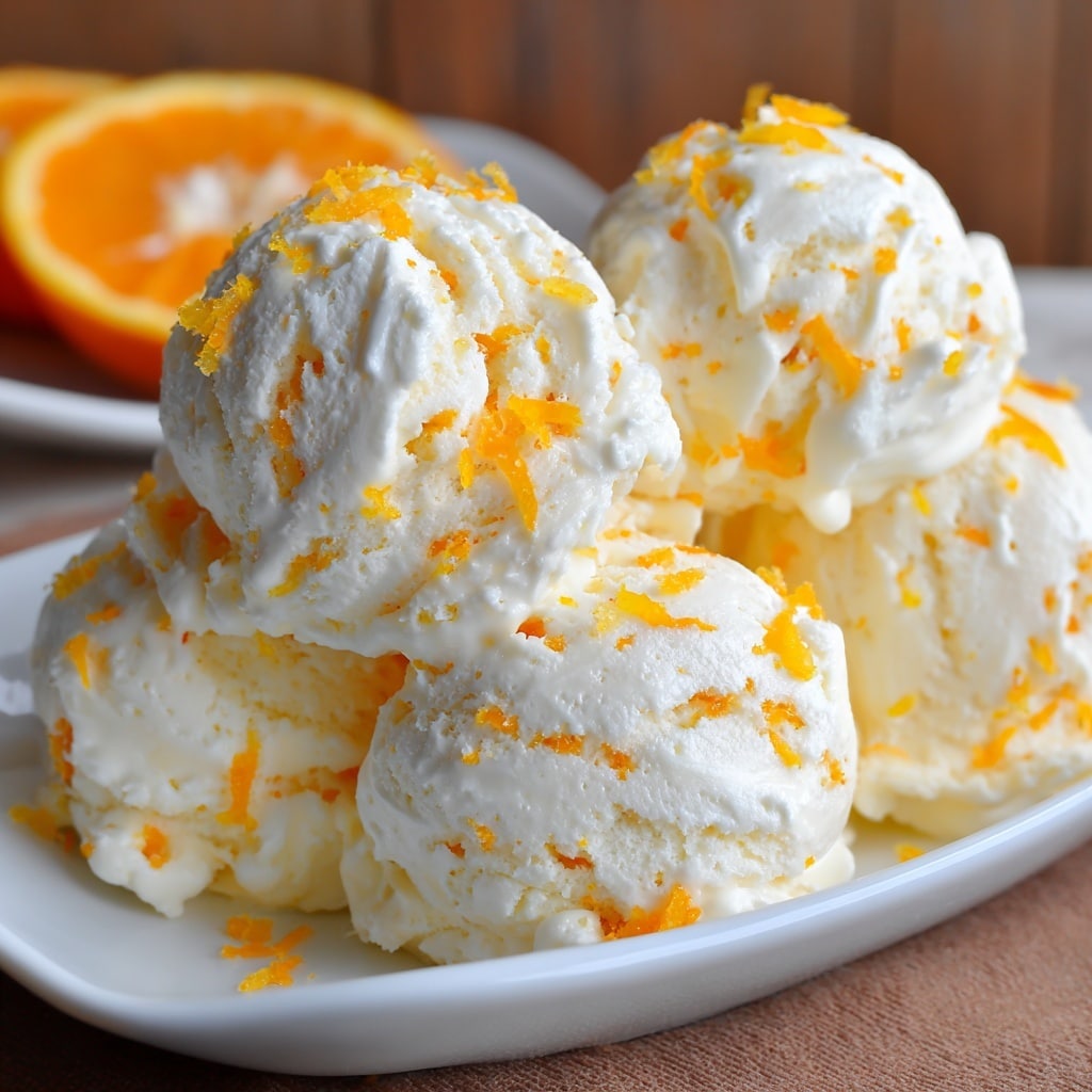 Creamy Orange Ice Cream Recipe - Recipe Image