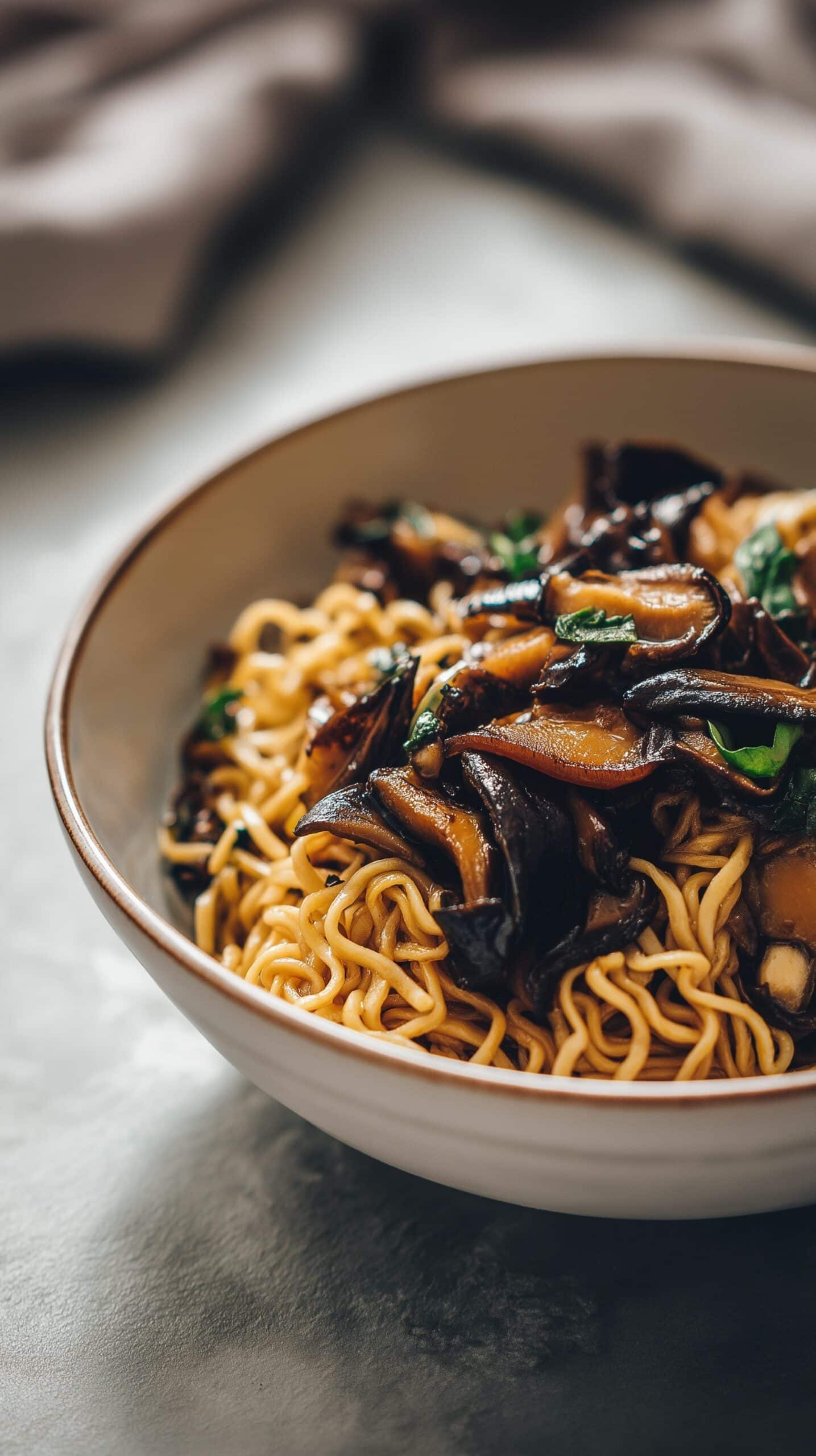 Creamy Mushroom Udon Recipe - Recipe Image