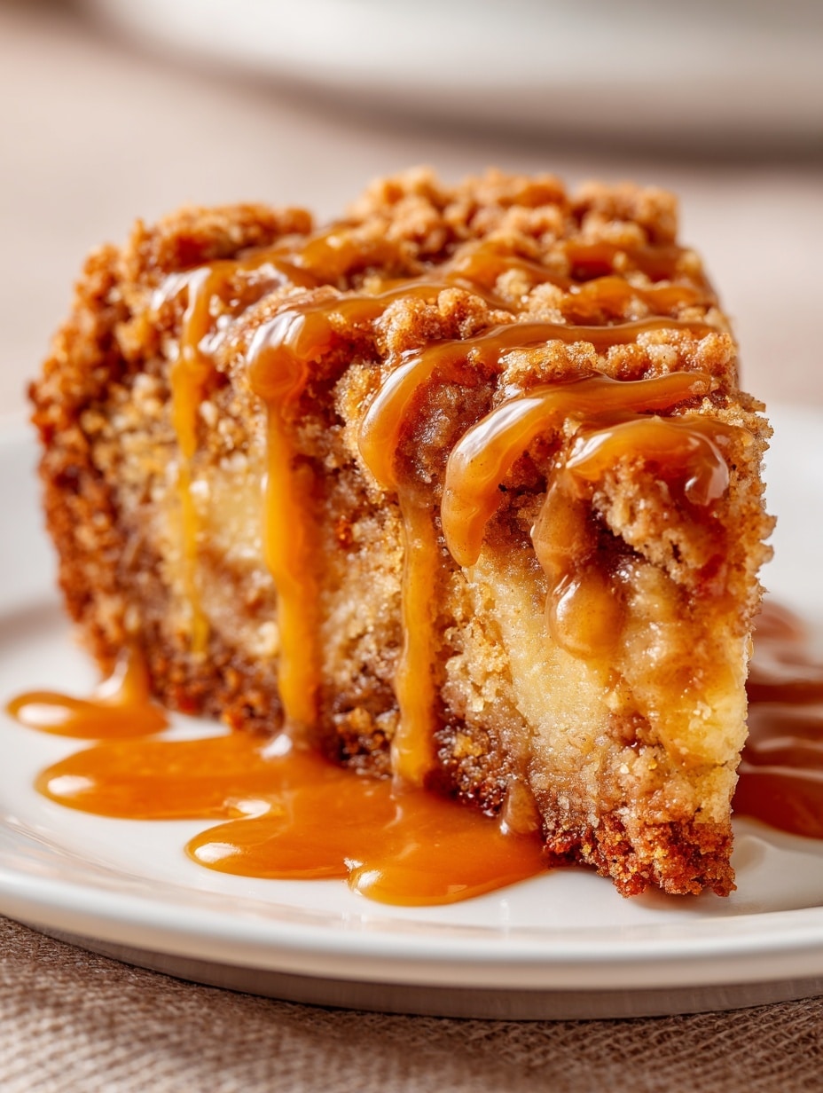 Warm Apple Crisp Cheesecake Recipe - Recipe Image