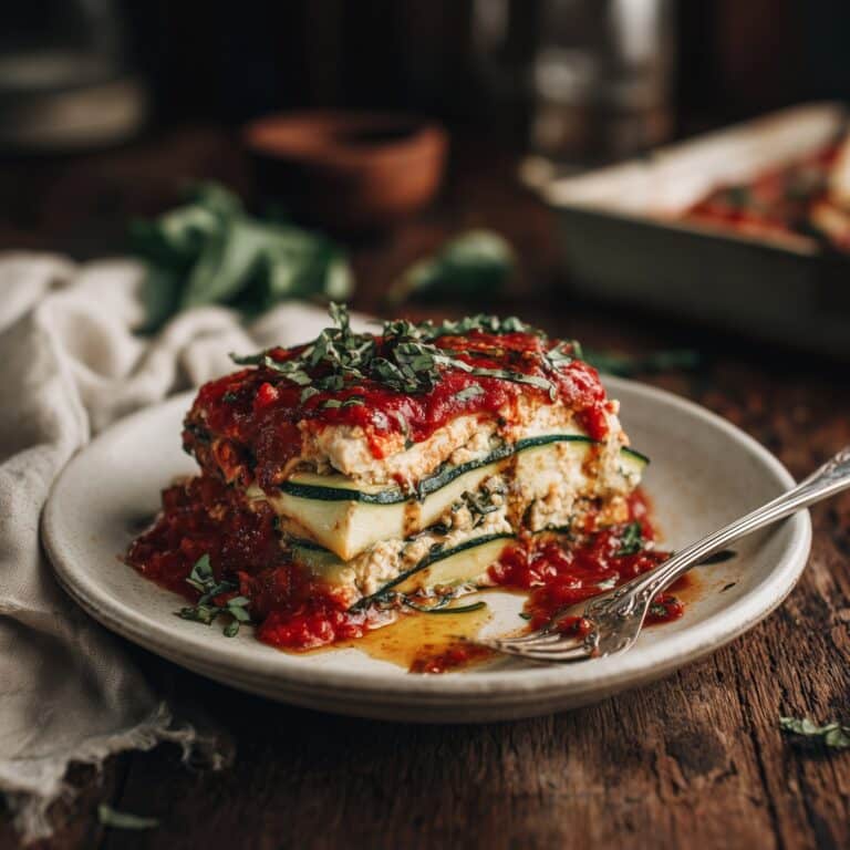 Zucchini Lasagna with Meat and Cheese Recipe