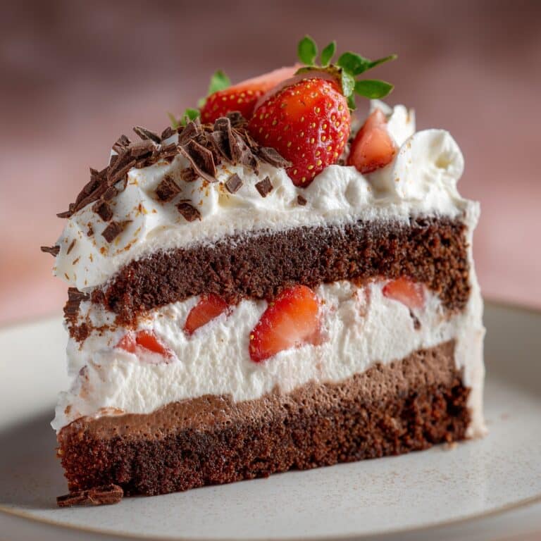 Neapolitan Layer Cake with Strawberry, Chocolate, and Vanilla Flavors Recipe