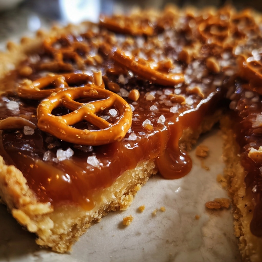Caramel Pretzel Crack Bars Recipe - Recipe Image