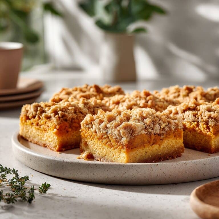 Creamy Pumpkin Cheesecake Bars with Nut Crust Recipe