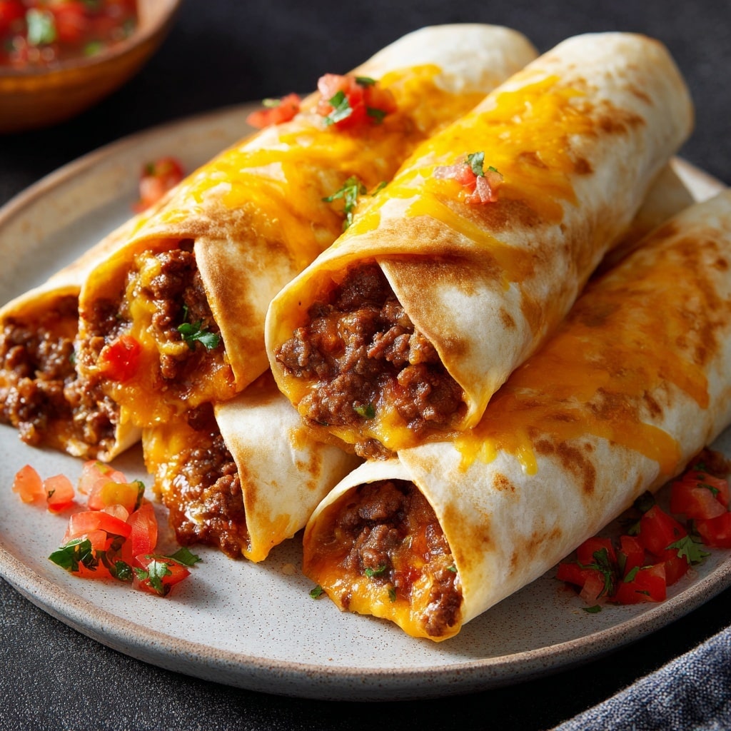 Crispy Air Fryer Chimichangas Recipe - Recipe Image