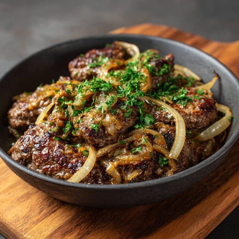 Classic Salisbury Steak with Onion and Brown Gravy Recipe