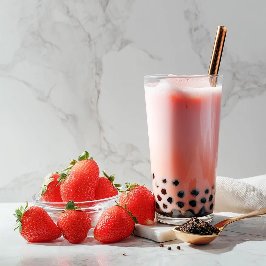 Refreshing Korean Strawberry Milk Recipe - Recipe Image