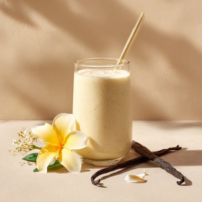 Creamy Vanilla Peach Smoothie Recipe