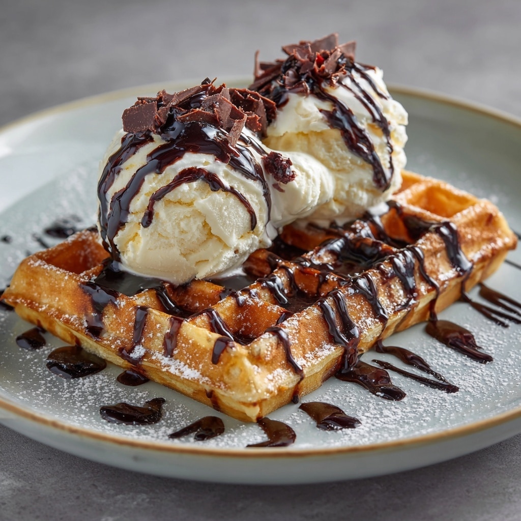 Pandan Waffles Recipe - Recipe Image