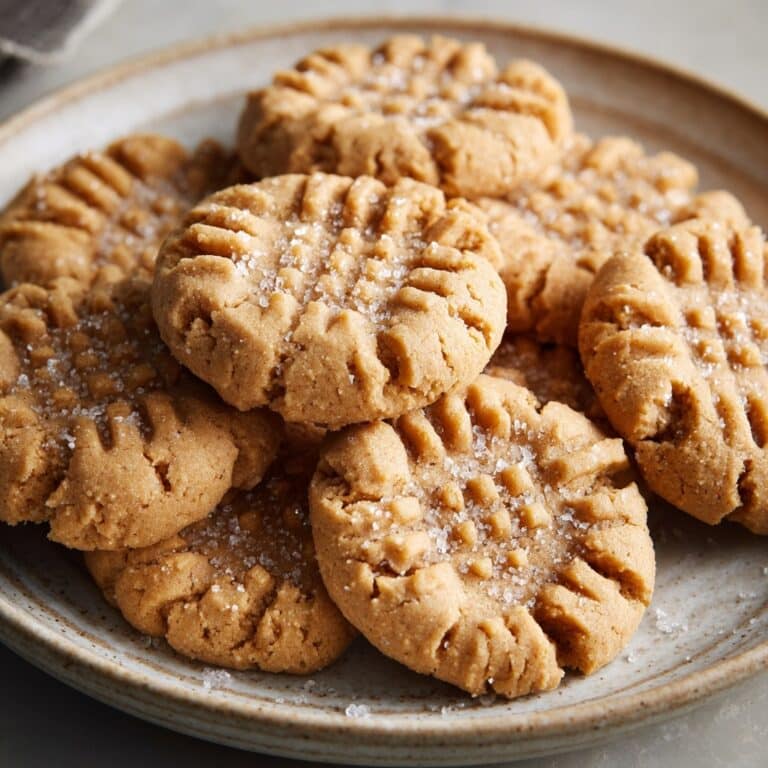 Thick and Chewy Peanut Butter Cookies Recipe