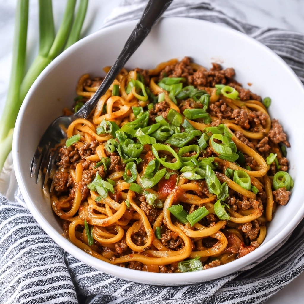 Slow Cooker Korean Beef Noodles Recipe - Recipe Image