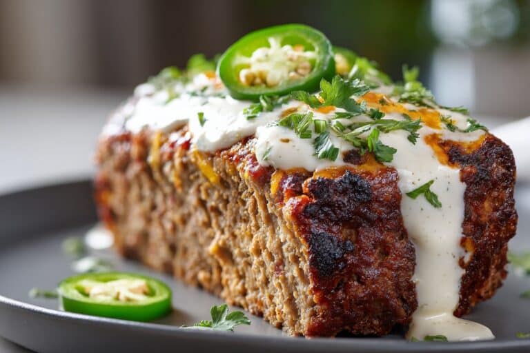 Jalapeño Popper Meatloaf with Ranch Drizzle Recipe