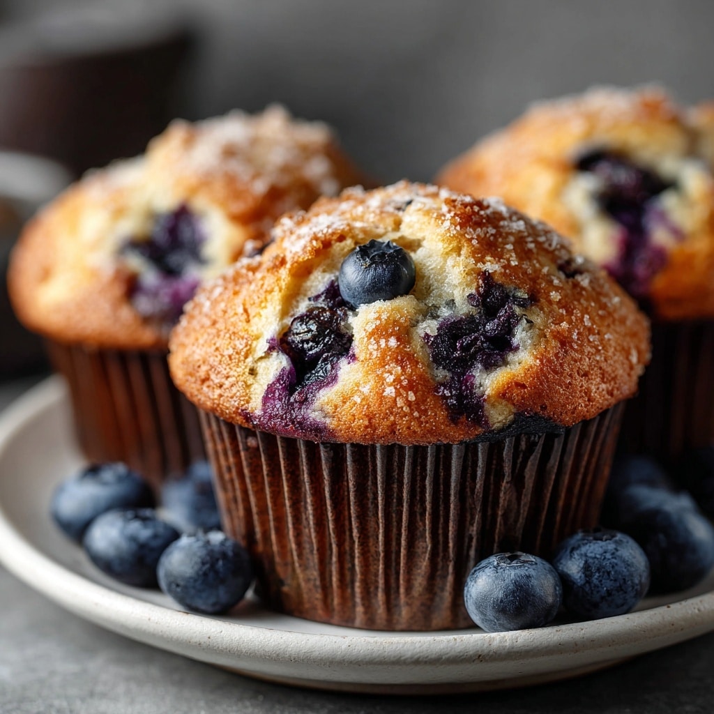 Lemon Blueberry Almond Flour Muffins Recipe - Recipe Image