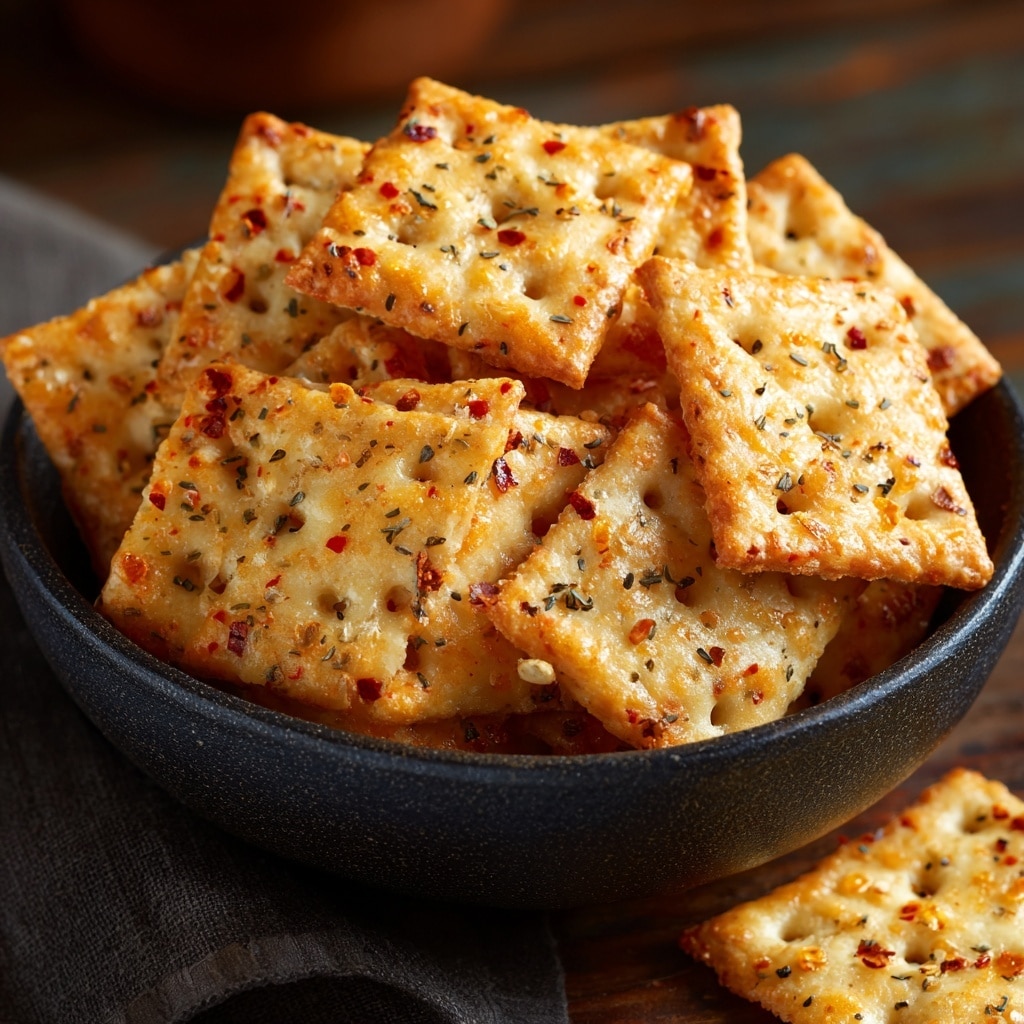 Cheddar Rice Krispie Crackers Recipe - Recipe Image