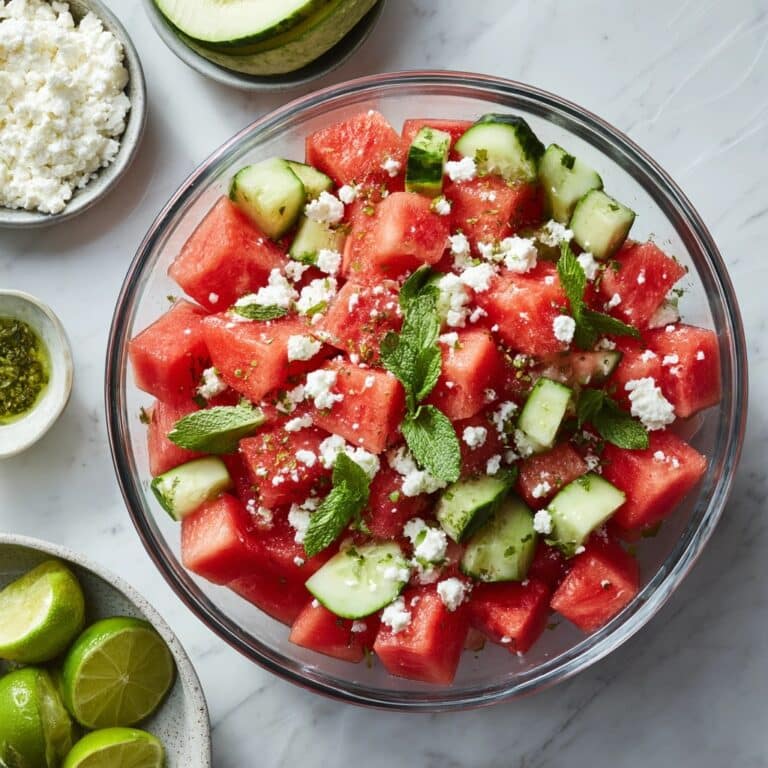 Refreshing Summer Watermelon Salad with Feta, Mint, and Lime Recipe