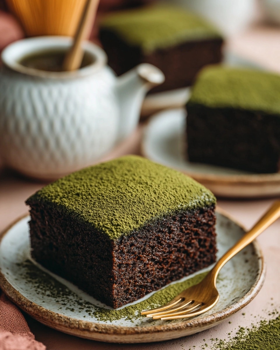 Decadent Matcha Brownies Recipe - Recipe Image