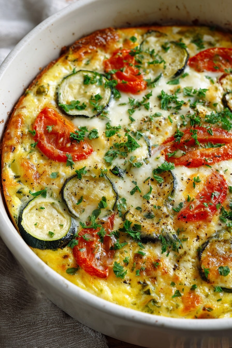 Baked Courgette Tomato Gratin Recipe - Recipe Image