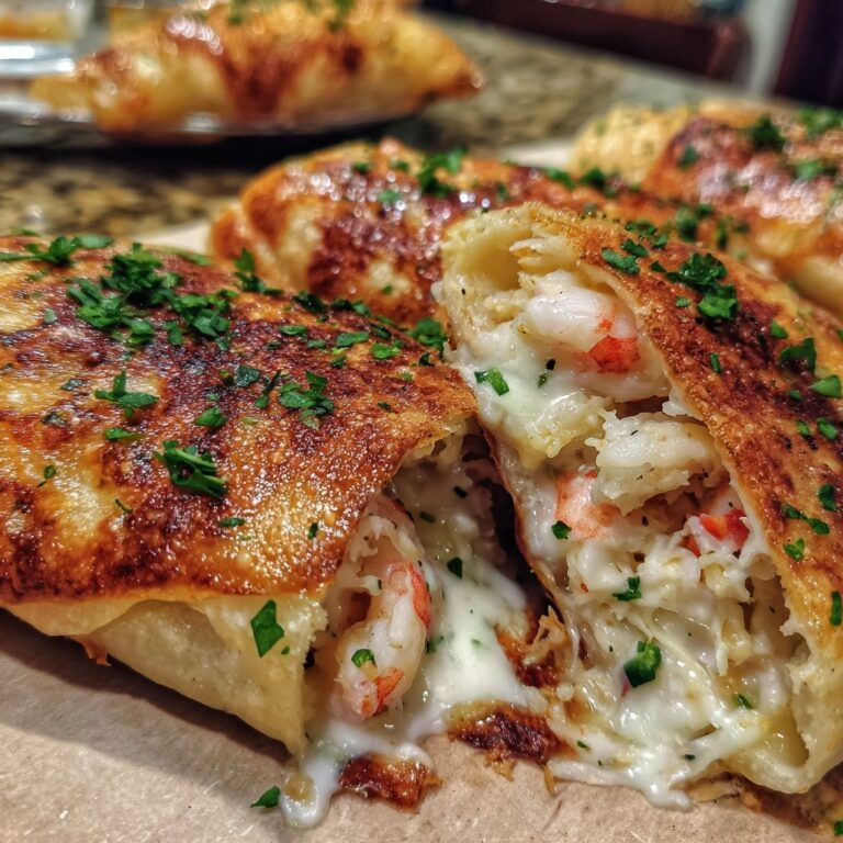 Shrimp Crêpes with Dill and Cheesy Baked Topping Recipe