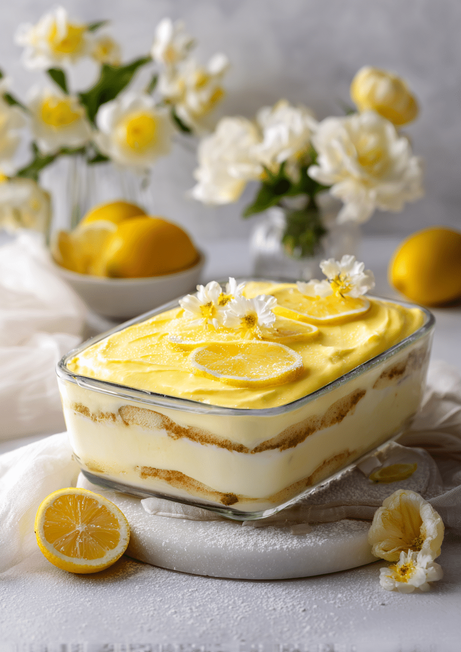 Lemon Tiramisu: A Refreshing Citrus Take on the Classic Italian Dessert Recipe - Recipe Image