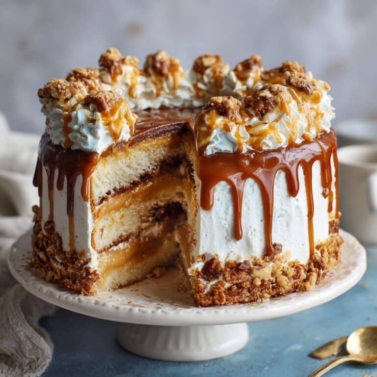 Chocolate Caramel Toffee Crunch Cake Recipe