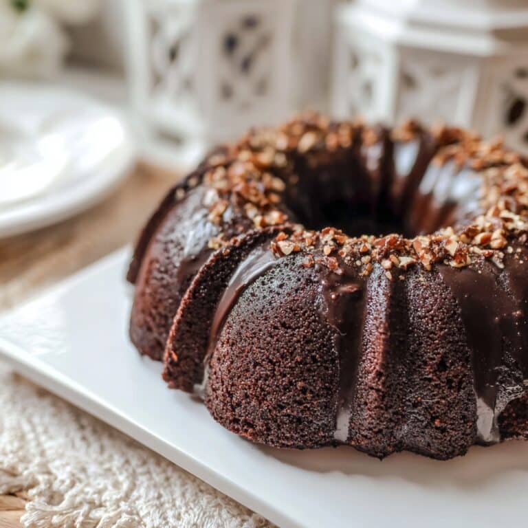 Double Chocolate Bundt Cake with Espresso Chocolate Ganache Recipe