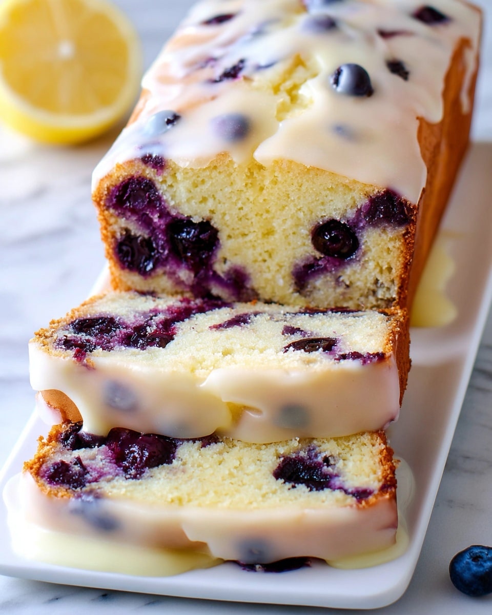 Lemon Blueberry Bread with Lemon Glaze Recipe - Recipe Image