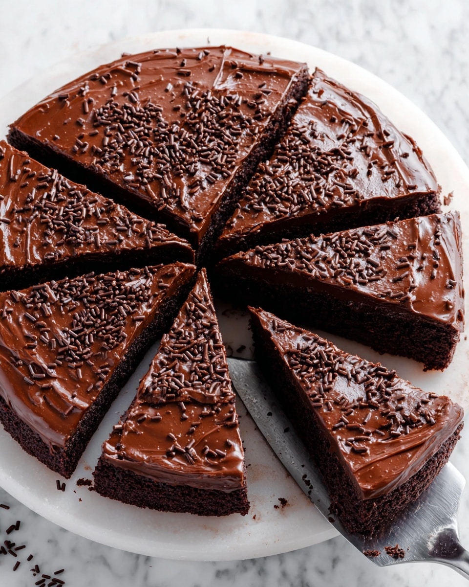 Protein Chocolate Cake with Vegan Ganache Frosting Recipe - Recipe Image