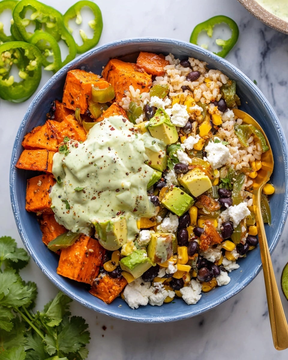 Black Bean and Rice Bowl with Cilantro Lime Yogurt Sauce Recipe - Recipe Image