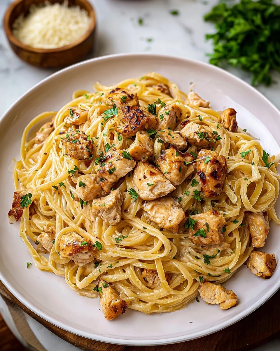 Easy Cowboy Butter Chicken Linguine Recipe - Recipe Image