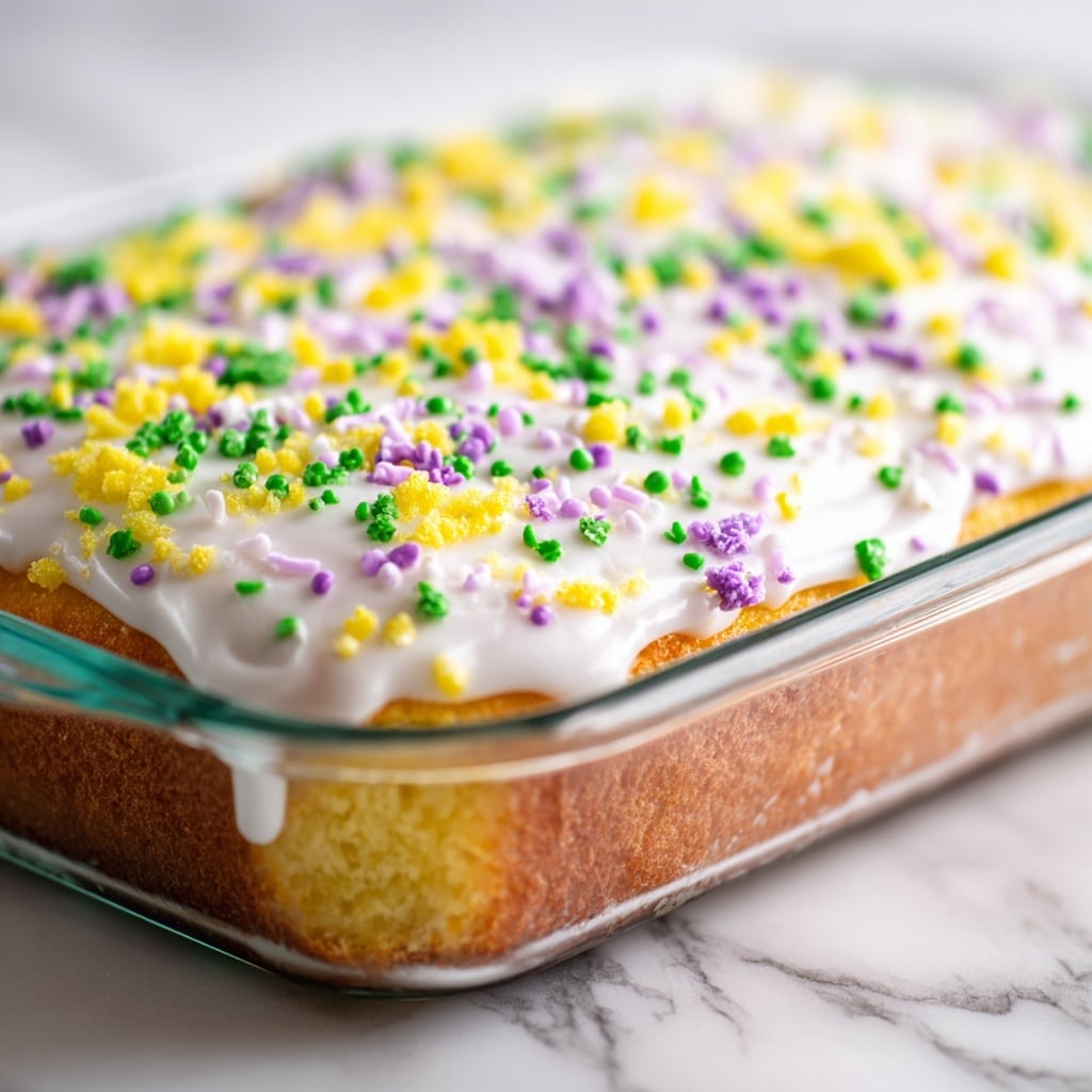 King Cake Earthquake Cake Recipe - Recipe Image
