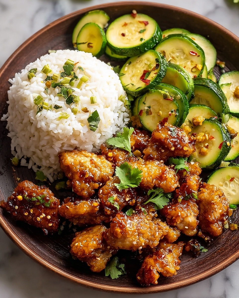 Sheet Pan Hot Honey Garlic Chicken and Zucchini Recipe - Recipe Image