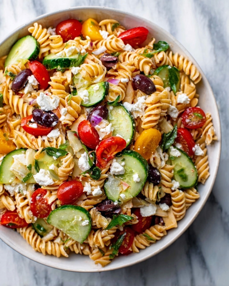 Greek Pasta Salad Recipe - Recipe Image