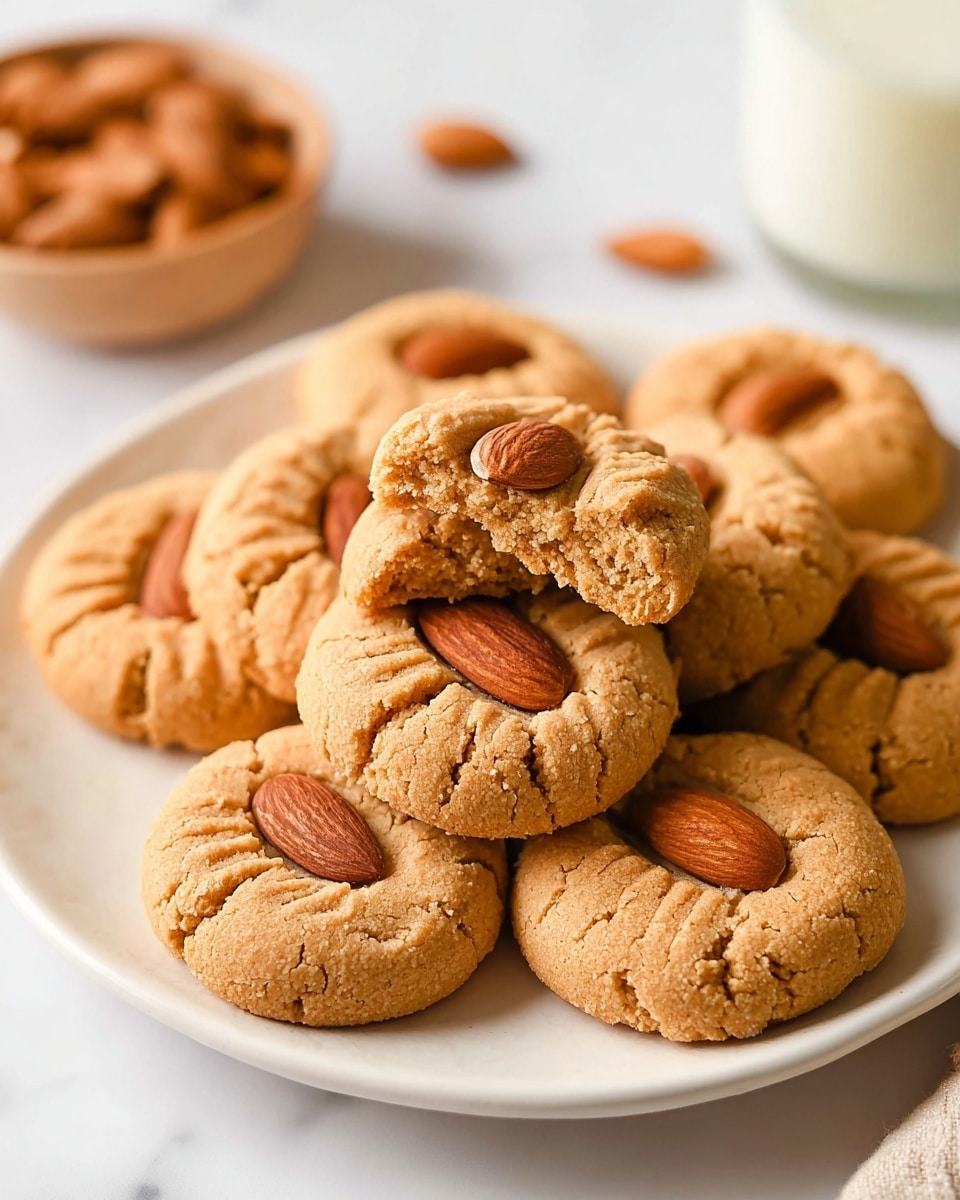 3-Ingredient Peanut Butter Almond Cookies Recipe - Recipe Image