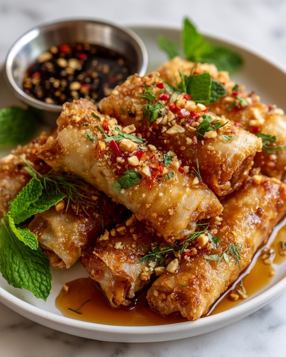 Oven Fried Feta Rolls with Chili Honey Recipe - Recipe Image