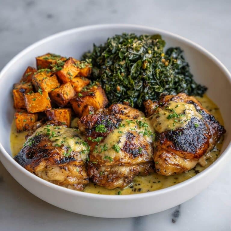 Melt-in-your-mouth Maple Dijon Chicken & Sweet Potato Bowls Recipe
