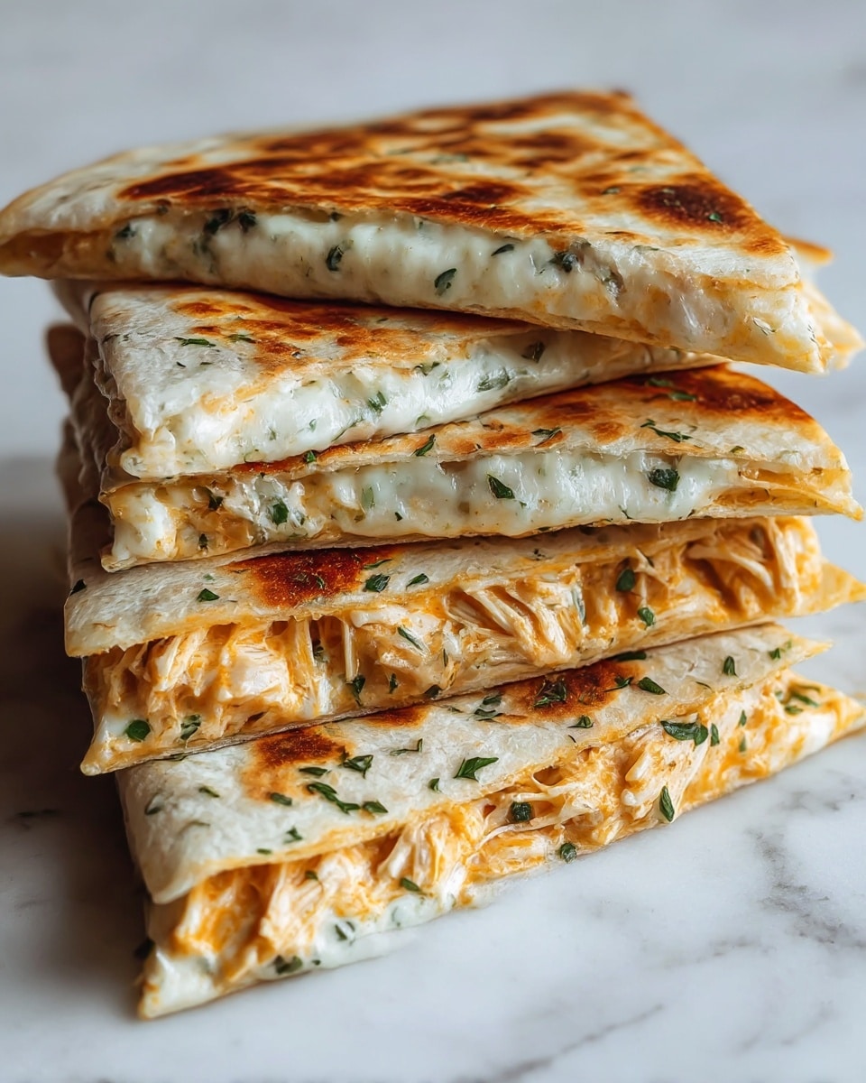 High Protein Chicken Ranch Quesadilla: Crispy, Creamy, Low Carb Recipe - Recipe Image